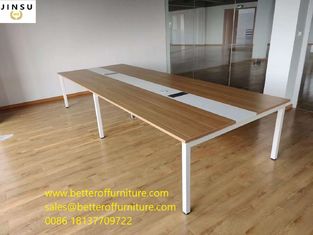 China Pequeño fácil montaje de la mesa de reuniones del metal de la oficina de madera de la melamina proveedor