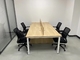 4/6/8 escritorio de oficina de la persona L/Directly Line/U forma la tabla de acero y de madera proveedor
