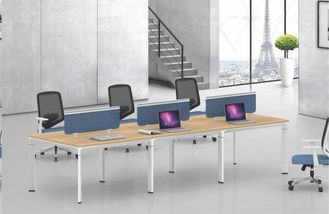 China Muebles de oficinas del tubo 6 del diseño modular 30x80m m de la persona del personal del escritorio de acero del puesto de trabajo proveedor