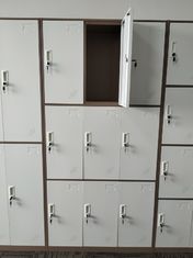 China Color blanco H1850XW900XD400MM del almacenamiento de 9 ropa de la puerta del armario de acero del guardarropa proveedor