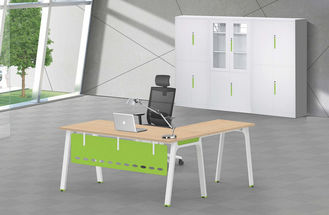 China A3060 pierna L escritorio de los muebles de oficinas de la forma con el top y el gabinete de madera proveedor