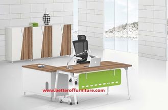China L de madera y de acero forma el escritorio ejecutivo L1600X800MM de los muebles de oficinas con el gabinete de madera lateral proveedor
