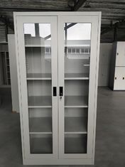 China Diseño de la oficina para la estructura de acero ajustada abierta del gabinete KD de los estantes del oscilación de cristal de la puerta cuatro proveedor