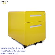 China Color amarillo H18.89” XW15.74” XD19.68 “del fichero de la caja del fichero del almacenamiento del gabinete móvil profundo del pedestal proveedor