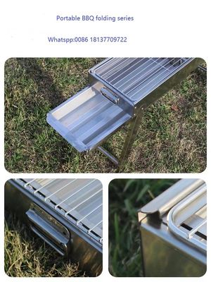 pequeño paquete Grill de acero inoxidable Grill plegable Diseño portátil proveedor