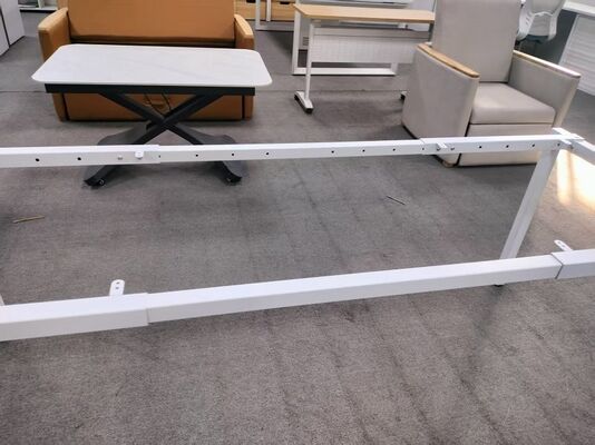 Marco de escritorio para muebles de oficina extensible de 1200-2000 mm de largo, color blanco proveedor
