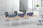 Muebles de oficinas del tubo 6 del diseño modular 30x80m m de la persona del personal del escritorio de acero del puesto de trabajo proveedor