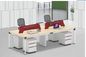 Fácil simple al diseño L2400XW1200mm del módulo de la tabla de los muebles de oficinas de la persona del montaje 4 proveedor