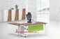 L de madera y de acero forma el escritorio ejecutivo L1600X800MM de los muebles de oficinas con el gabinete de madera lateral proveedor