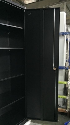 Cerradura de acero abierta del relámpago del color RAL9005 del negro del gabinete de almacenamiento de la puerta del oscilación   H1850XW900XD400mm, struc de KD proveedor