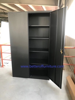 Cerradura de acero abierta del relámpago del color RAL9005 del negro del gabinete de almacenamiento de la puerta del oscilación   H1850XW900XD400mm, struc de KD proveedor