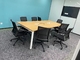 Sistemas de la combinación del pequeño de reuniones de los muebles de oficinas MDF de la mesa L2400XW1100 y del marco de acero proveedor